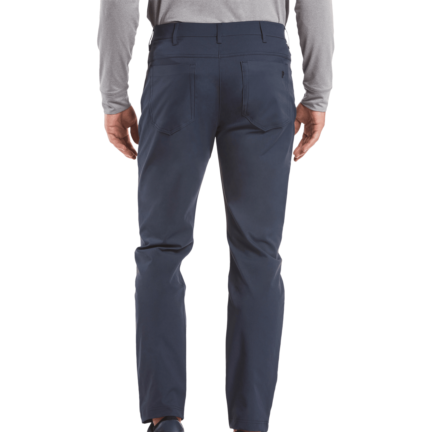 Navy Dealmaker Pant Back Angle.