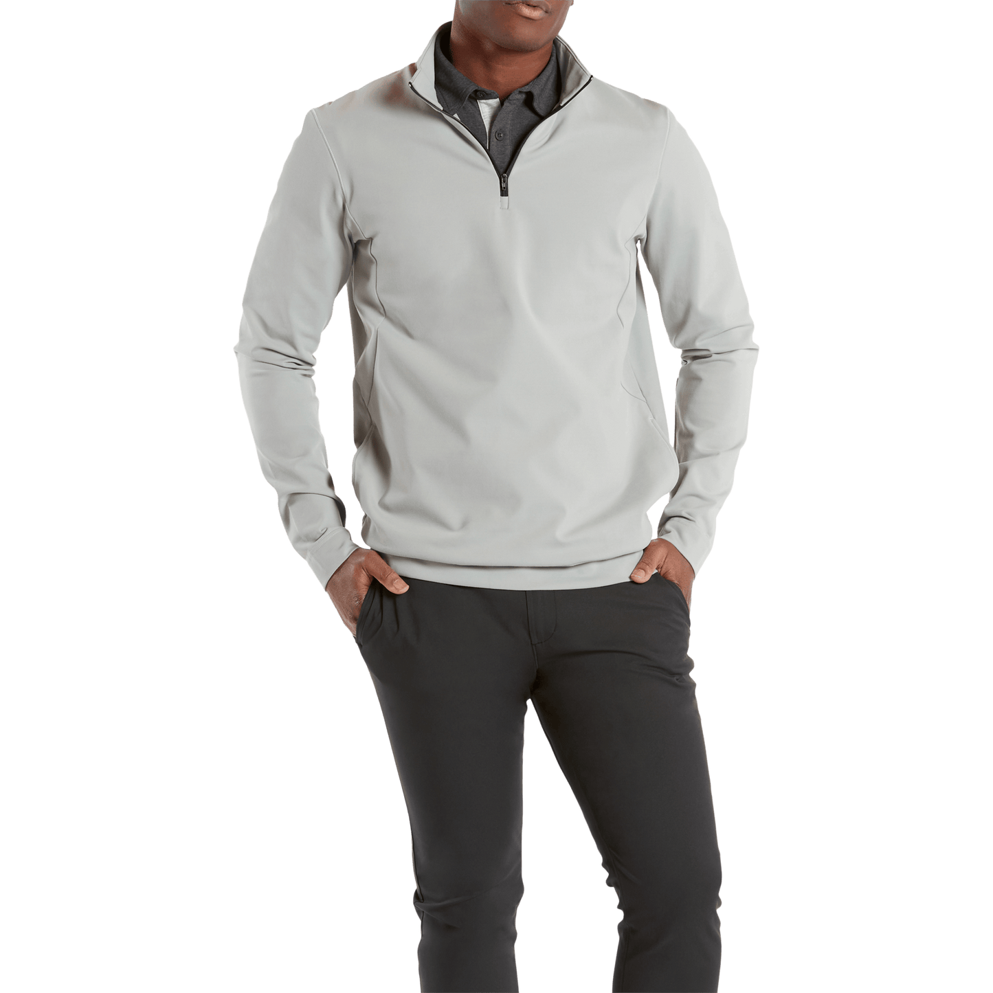 Men's Black Dealmaker Chino Pant Front Angle.