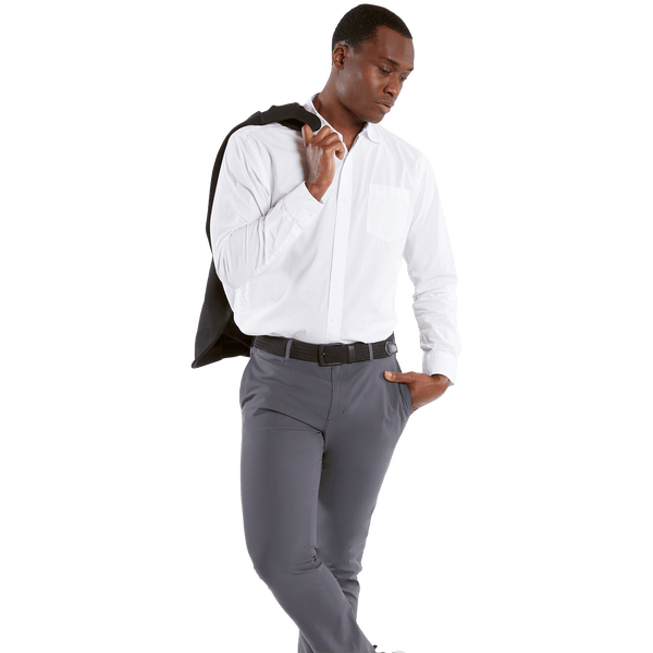 Men's Slate Dealmaker Chino Pant Front Full Body Angle.