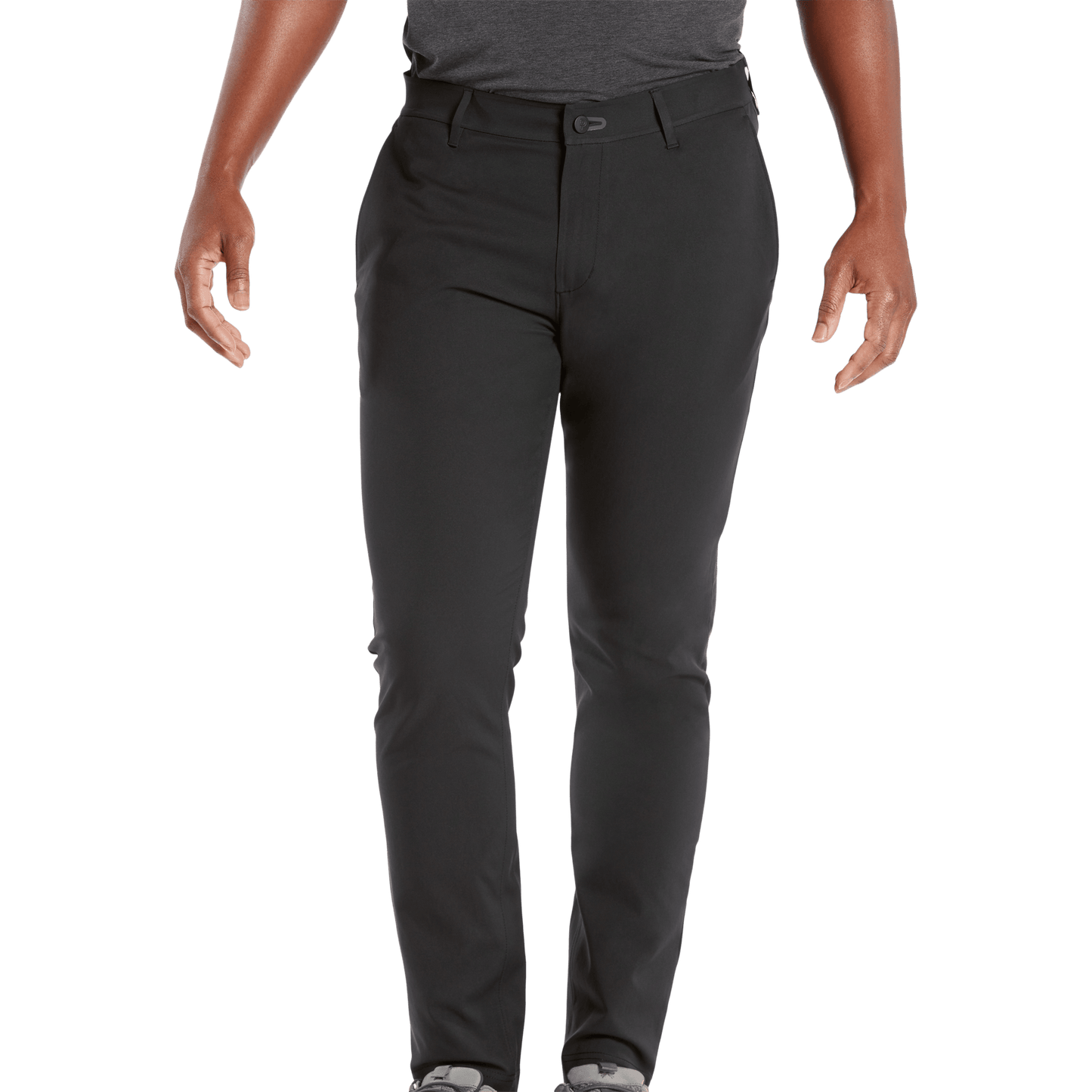 Men's Black Dealmaker Chino Pant Front Angle.