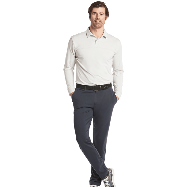 Stone Grey Gamechanger 5 Pocket Pant Full Body Front Angle.