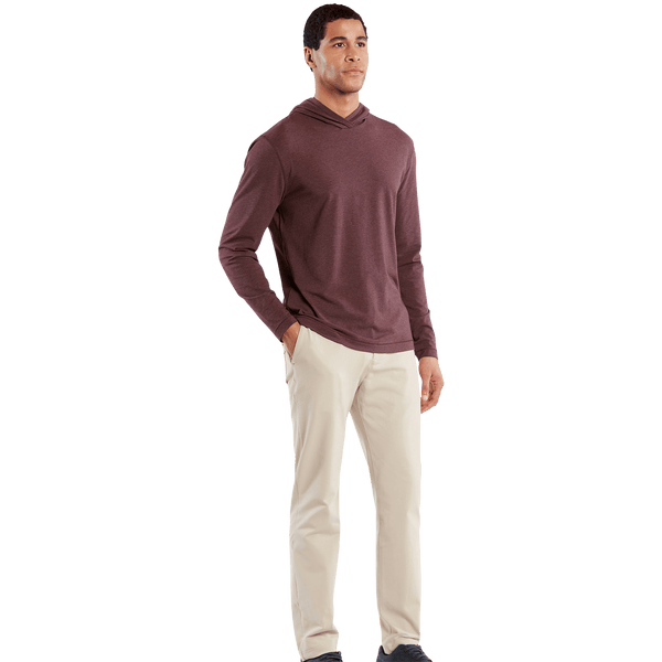 Taupe Gamechanger 5 Pocket Pant Front Full Body Angle.