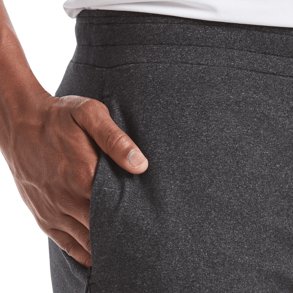 Men's Heather Charcoal Gamechanger Rec Pant Pocket Detail Angle.