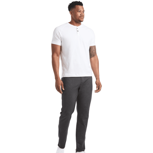 Men's Heather Charcoal Gamechanger Rec Pant Full Body Front Angle.