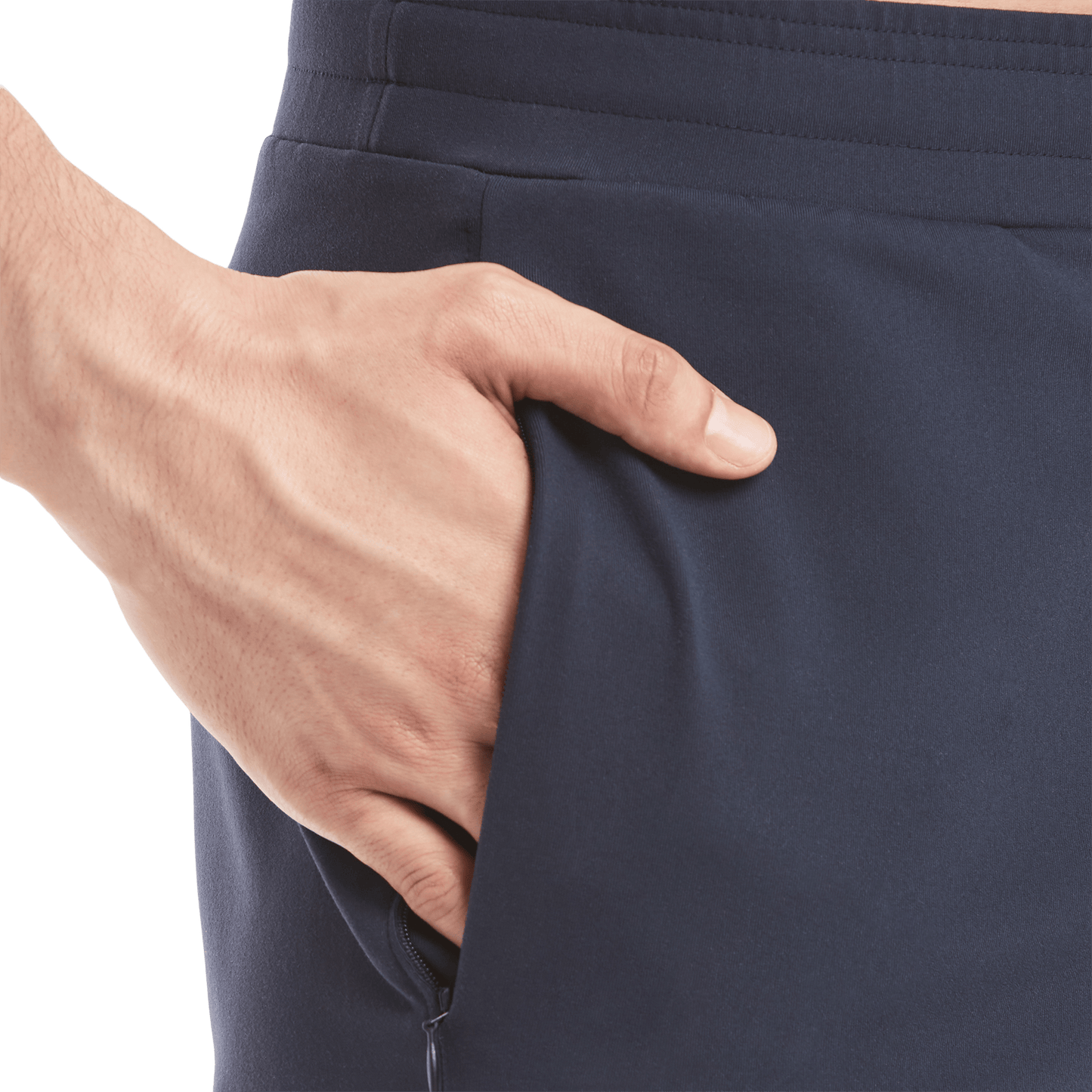 Men's Navy Gamechanger Rec Pant Pocket Detail Angle.