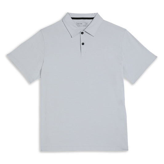 Men's Platnium Adapt Polo Shirt Flat Lay Angle.