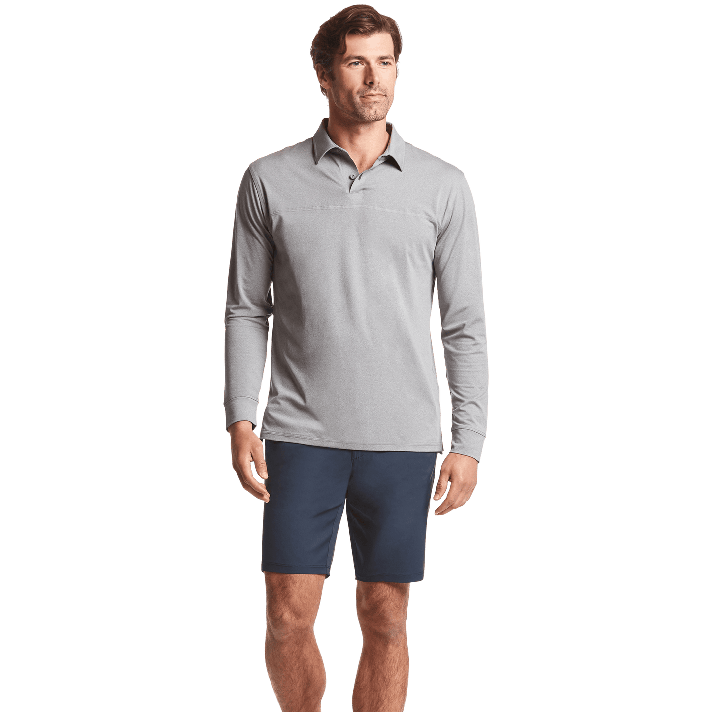 Navy Dealmaker Short Front Full Body Angle.