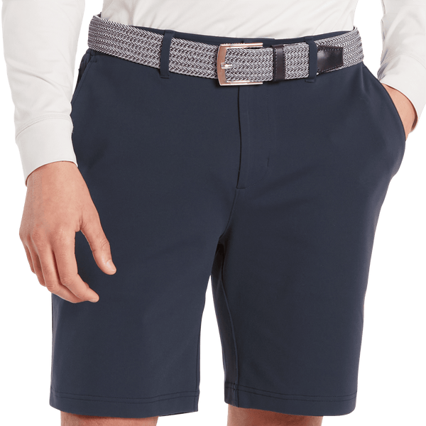 Men's Navy Gamechanger 5 Pocket Short Front Detail Angle.