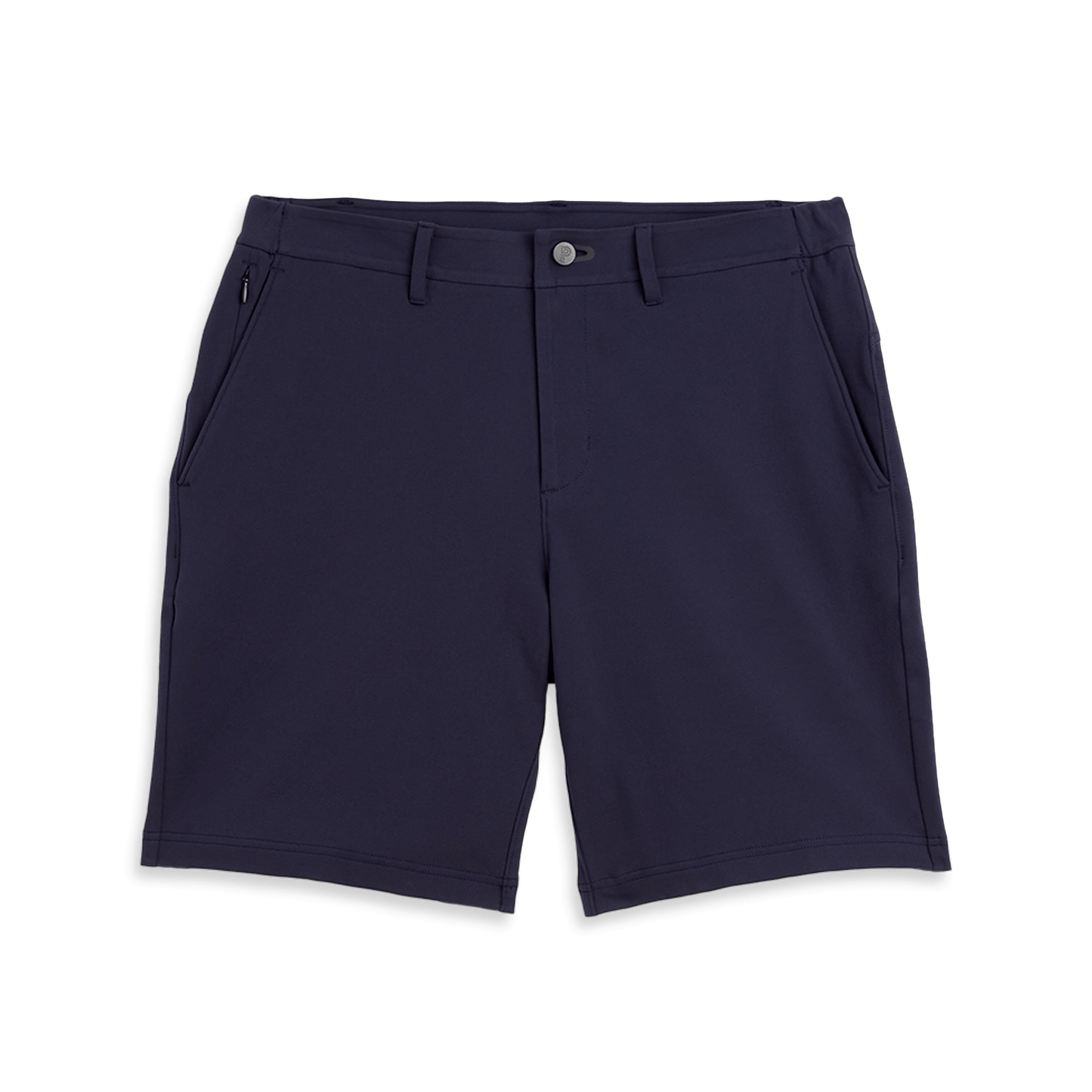 Men's Navy Gamechanger 5 Pocket Short Flat Lay Angle.
