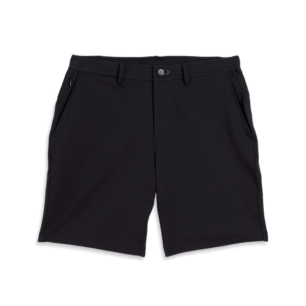 Men's Black Gamechanger 5 Pocket Short Flat Lay Angle.