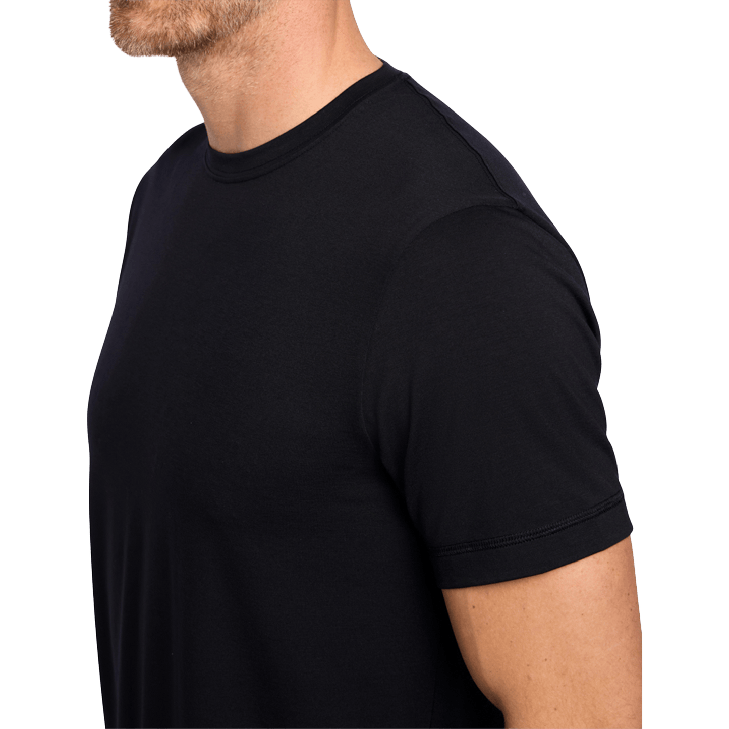 Men's Adapt Shirt Black Side Detail Angle.